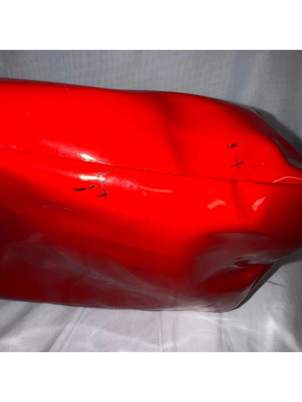 Christian Lacroix Rouge Avon Red Patent Cosmetic Makeup Bag 9x6x3 Vintage
